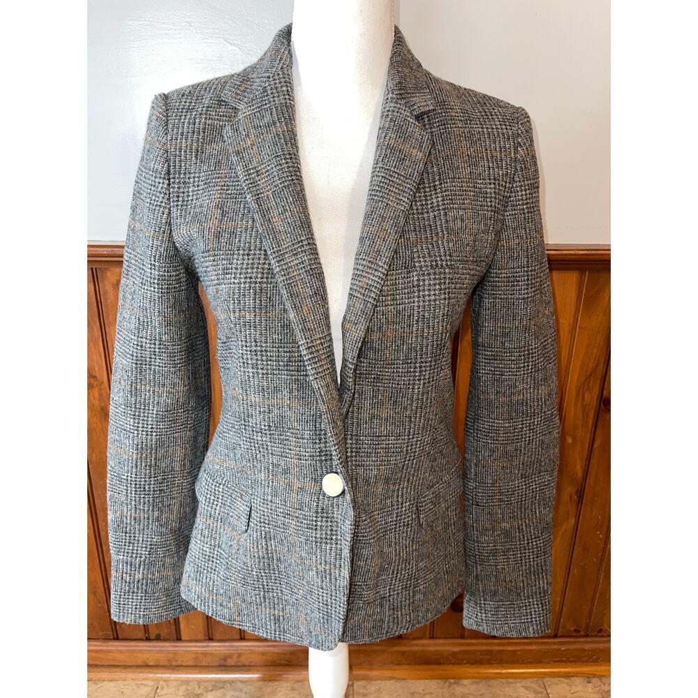 Zara Gray Plaid Blazer